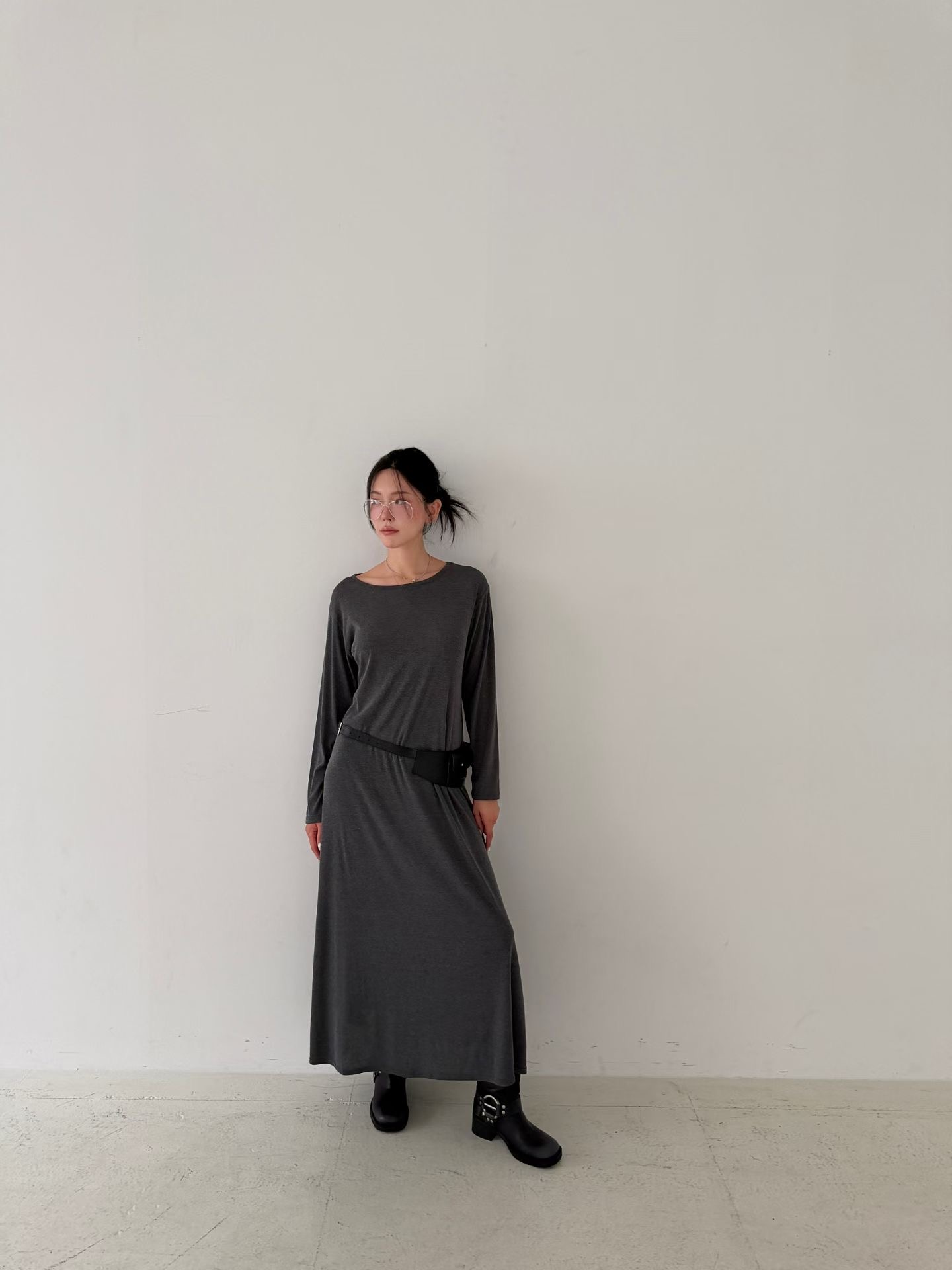 POPO東大門直郵女士新款人氣真品休閑時尚連衣裙不含腰包POPO連衣裙