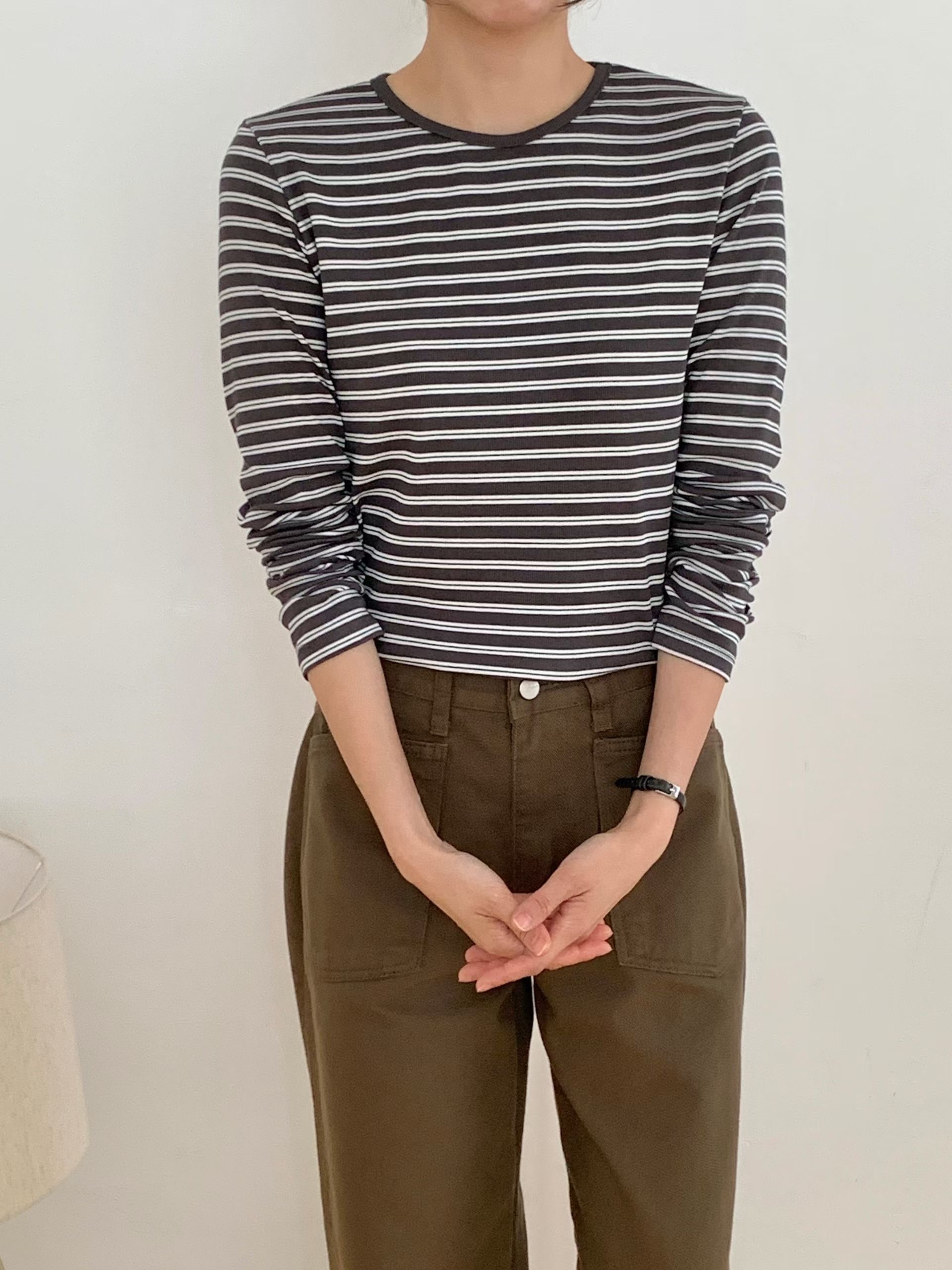 CHOCOLATE-초콜렛-T東大門實拍女裝新品休閑熱賣長袖T恤CHOCOLATE長袖T恤