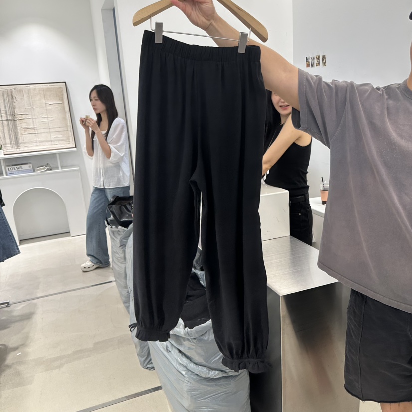 HONG.U東大門實拍女裝新款時尚休閑推薦真品人氣休閑褲絲帶HONG.U休閑褲