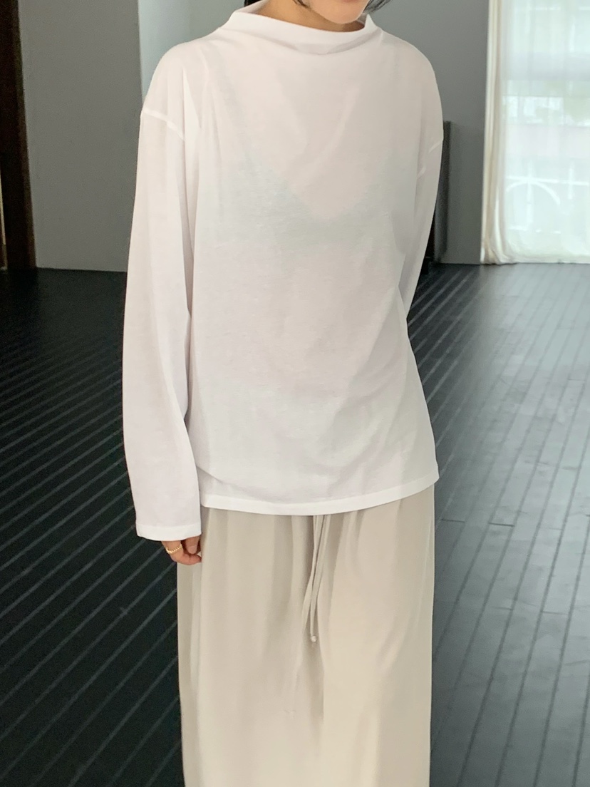 REGULARLY/PLACOR東大門代購女裝新款人氣長袖T恤半領絲綢REGULARLY/PLACOR長袖T恤