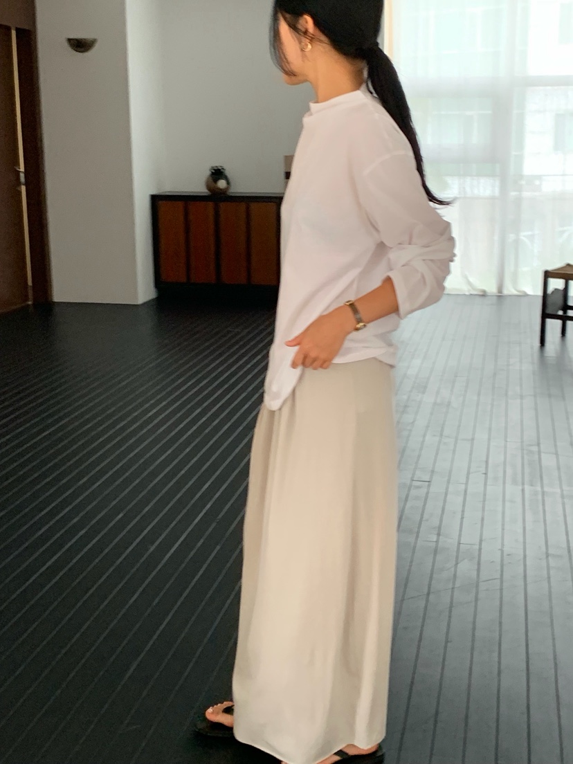 REGULARLY/PLACOR東大門代購女裝新款人氣長袖T恤半領絲綢REGULARLY/PLACOR長袖T恤