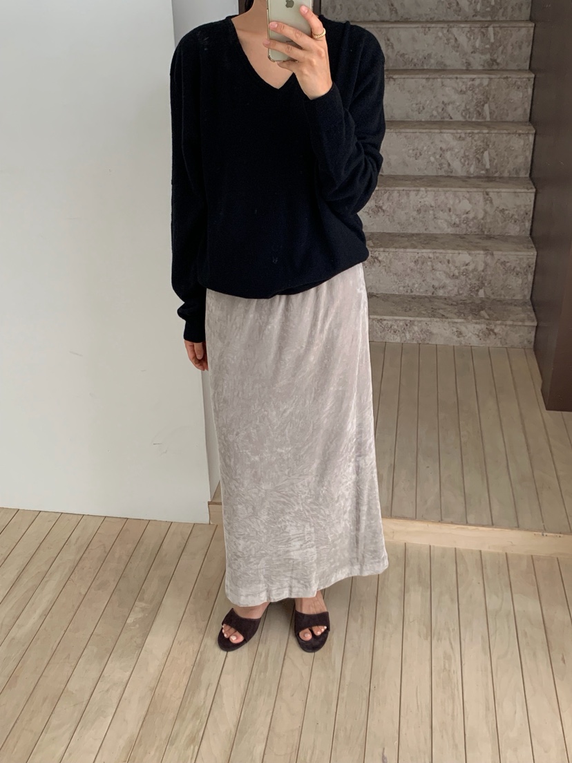 REGULARLY/PLACOR東大門直郵女裝新品時尚休閑長裙天鵝絨REGULARLY/PLACOR長裙