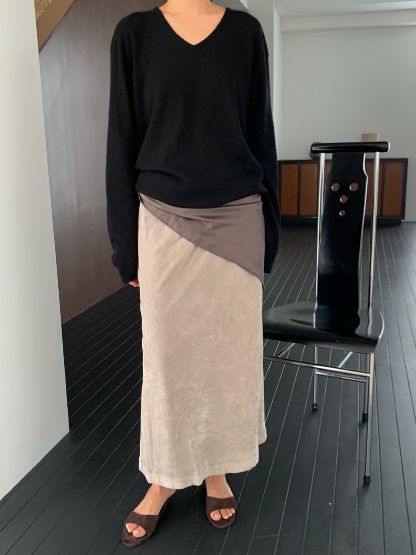 REGULARLY/PLACOR東大門直郵女裝新品時尚休閑長裙天鵝絨REGULARLY/PLACOR長裙