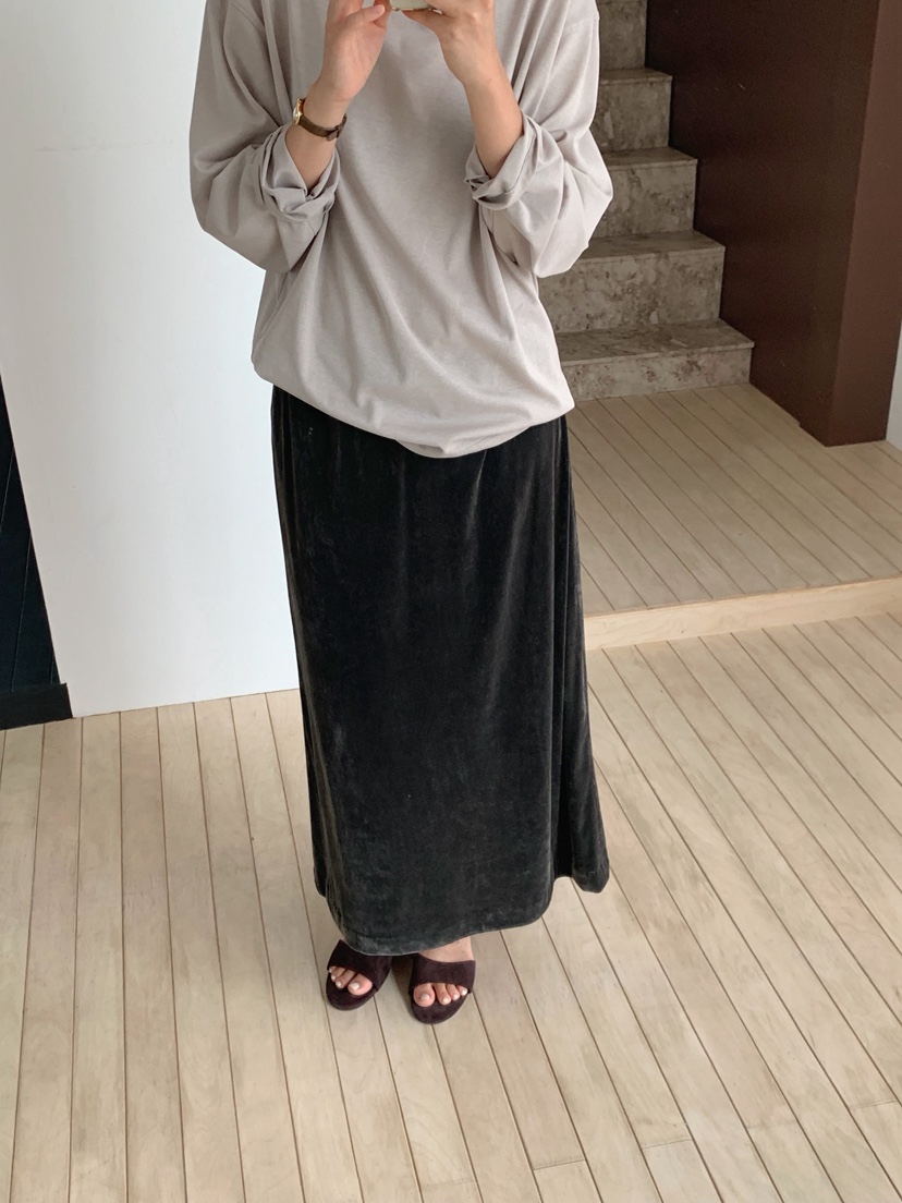 REGULARLY/PLACOR東大門直郵女裝新品時尚休閑長裙天鵝絨REGULARLY/PLACOR長裙