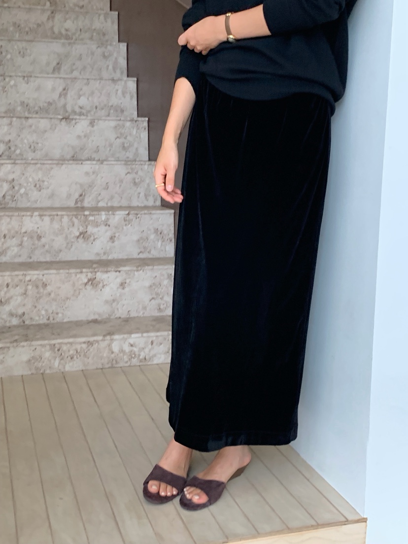 REGULARLY/PLACOR東大門直郵女裝新品時尚休閑長裙天鵝絨REGULARLY/PLACOR長裙