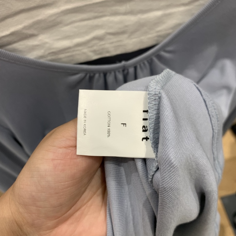FLAT韓國代購女士新品時尚真品推薦熱賣人氣休閑長袖T恤褶皺FLAT長袖T恤