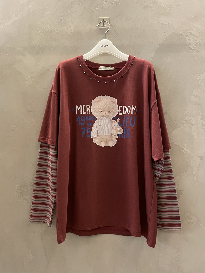 MULCUP東大門代購女士新品時尚休閑推薦人氣真品熱賣長袖T恤MULCUP長袖T恤圖色2