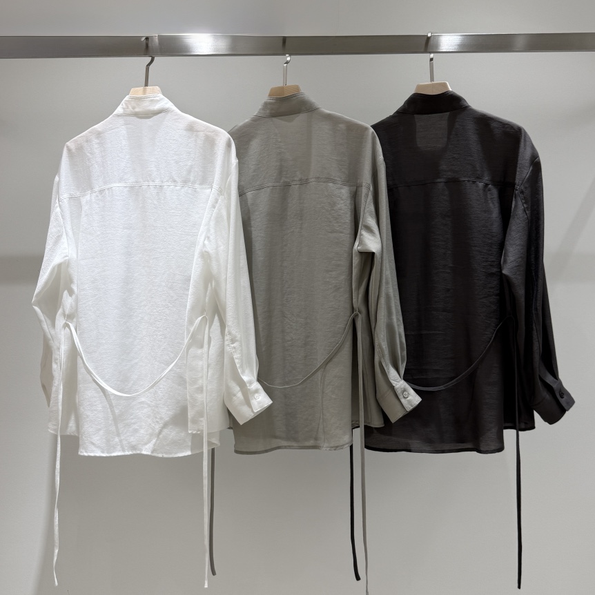 HAUTTE-P韓國代購女士新品人氣休閑襯衫蕾絲衫含腰繩貂皮HAUTTE襯衫/蕾絲衫