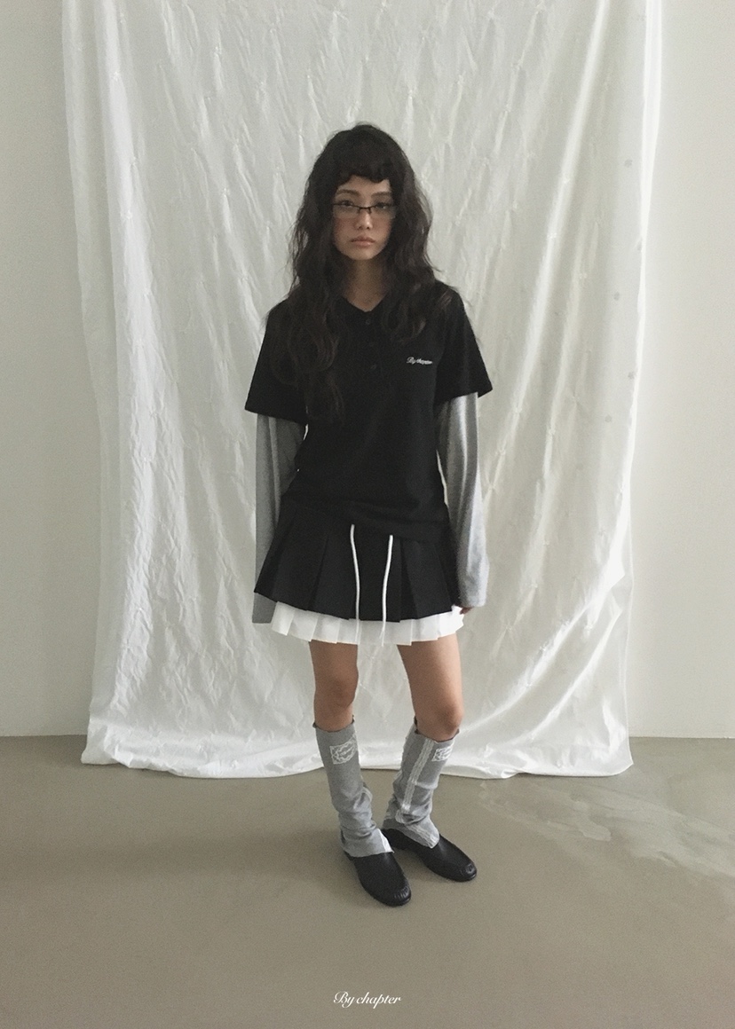BY CHAPTER韓國直郵女士新款時尚真品休閑長袖T恤假兩件BY Chapter長袖T恤