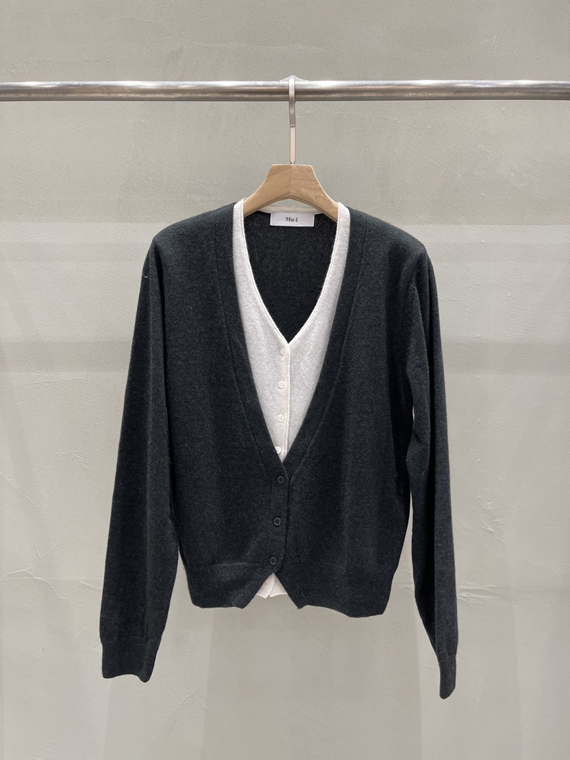 THE MUI韓國直郵女裝新品休閑推薦人氣真品針織衫多層開衫THE MUI針織衫圖色2墨綠