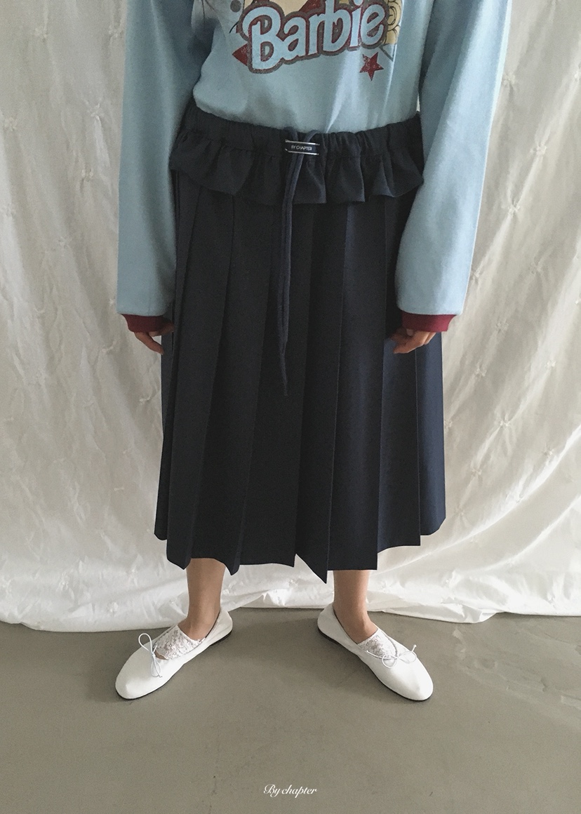 BY CHAPTER東大門實拍女裝新品真品人氣休閑半身裙中短裙BY Chapter半身裙/中短裙圖色2深藍色