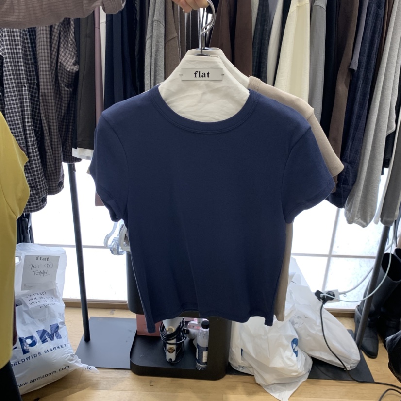 FLAT韓國直郵女士新品人氣休閑熱賣時尚推薦真品T恤FLATT恤圖色3