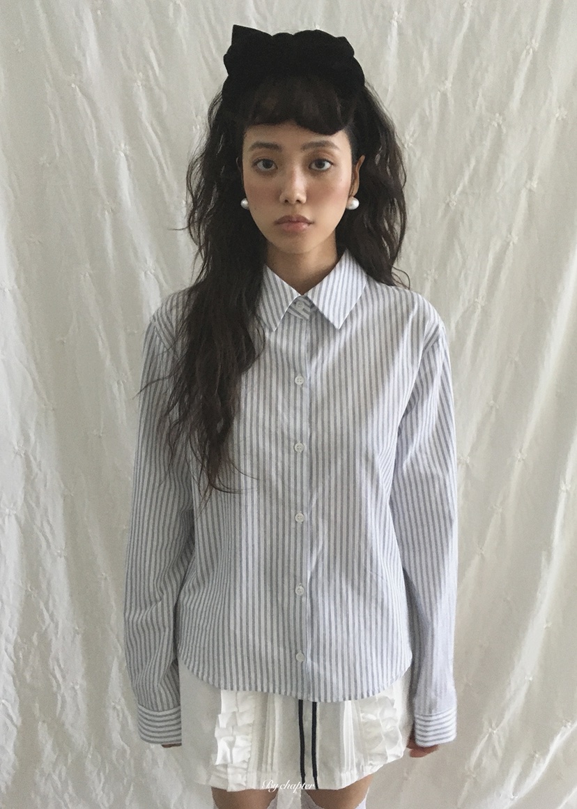 BY CHAPTER東大門實拍女士新品熱賣真品推薦襯衫蕾絲衫條紋BY Chapter襯衫/蕾絲衫