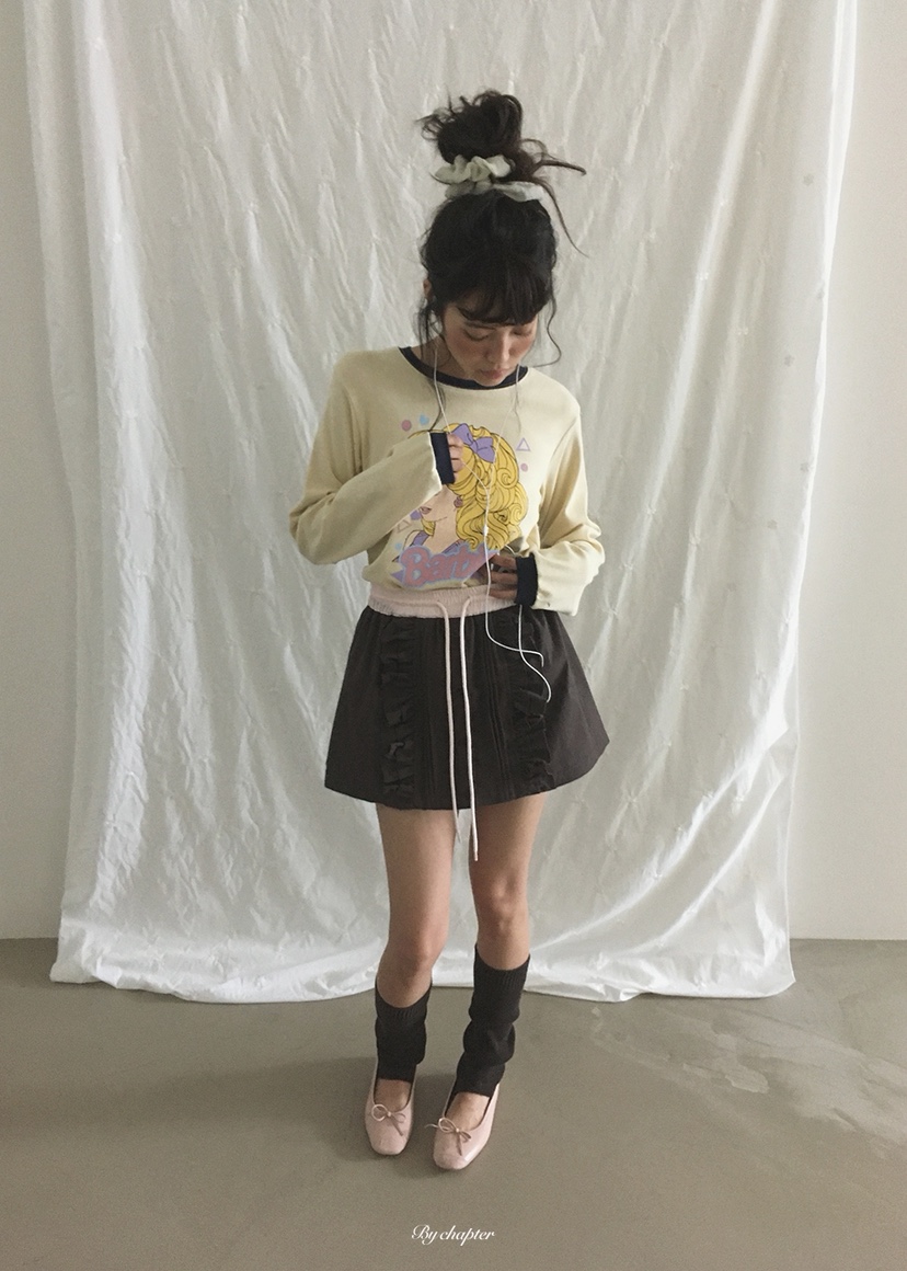 BY CHAPTER韓國代購女士新款人氣熱賣時尚休閑長袖T恤撞色BY Chapter長袖T恤