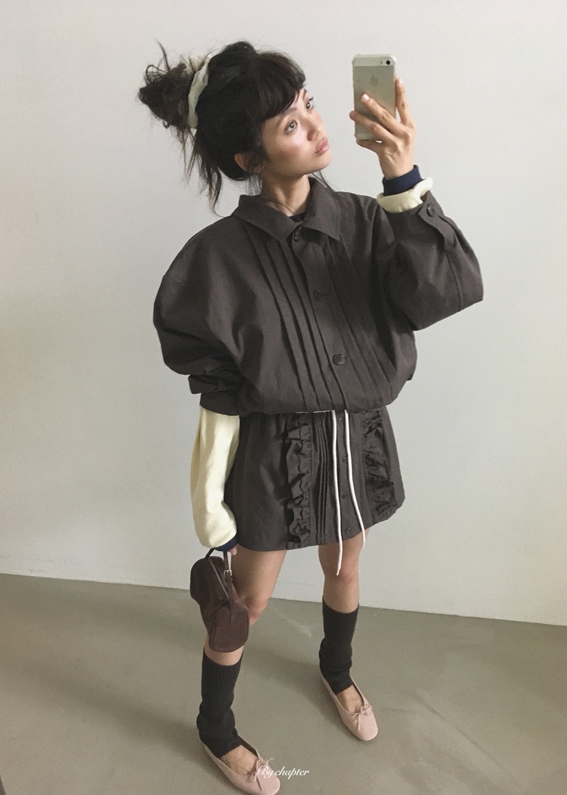 BY CHAPTER韓國代購女士新款人氣熱賣時尚休閑長袖T恤撞色BY Chapter長袖T恤