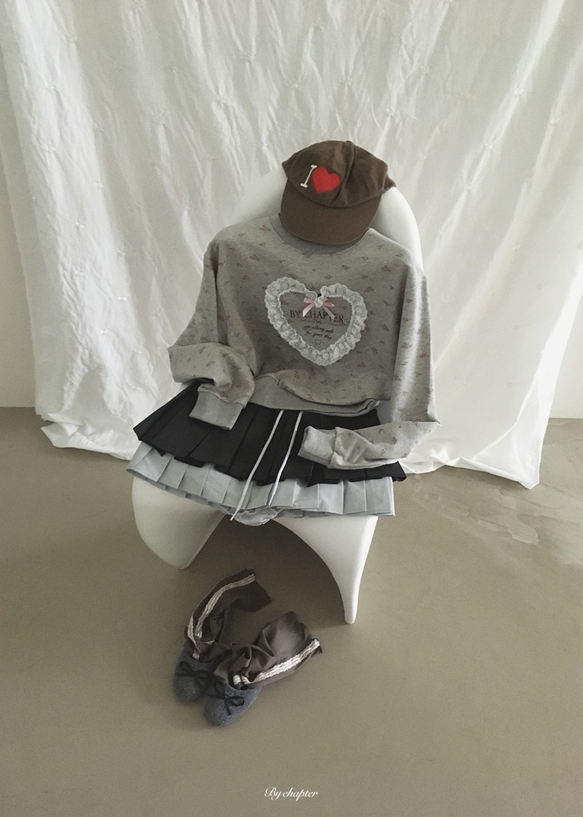 BY CHAPTER韓國直郵女裝新品熱賣休閑推薦真品時尚衛衣花朵BY Chapter衛衣