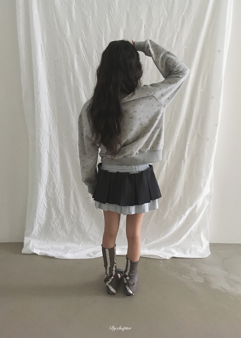 BY CHAPTER韓國直郵女裝新品熱賣休閑推薦真品時尚衛衣花朵BY Chapter衛衣