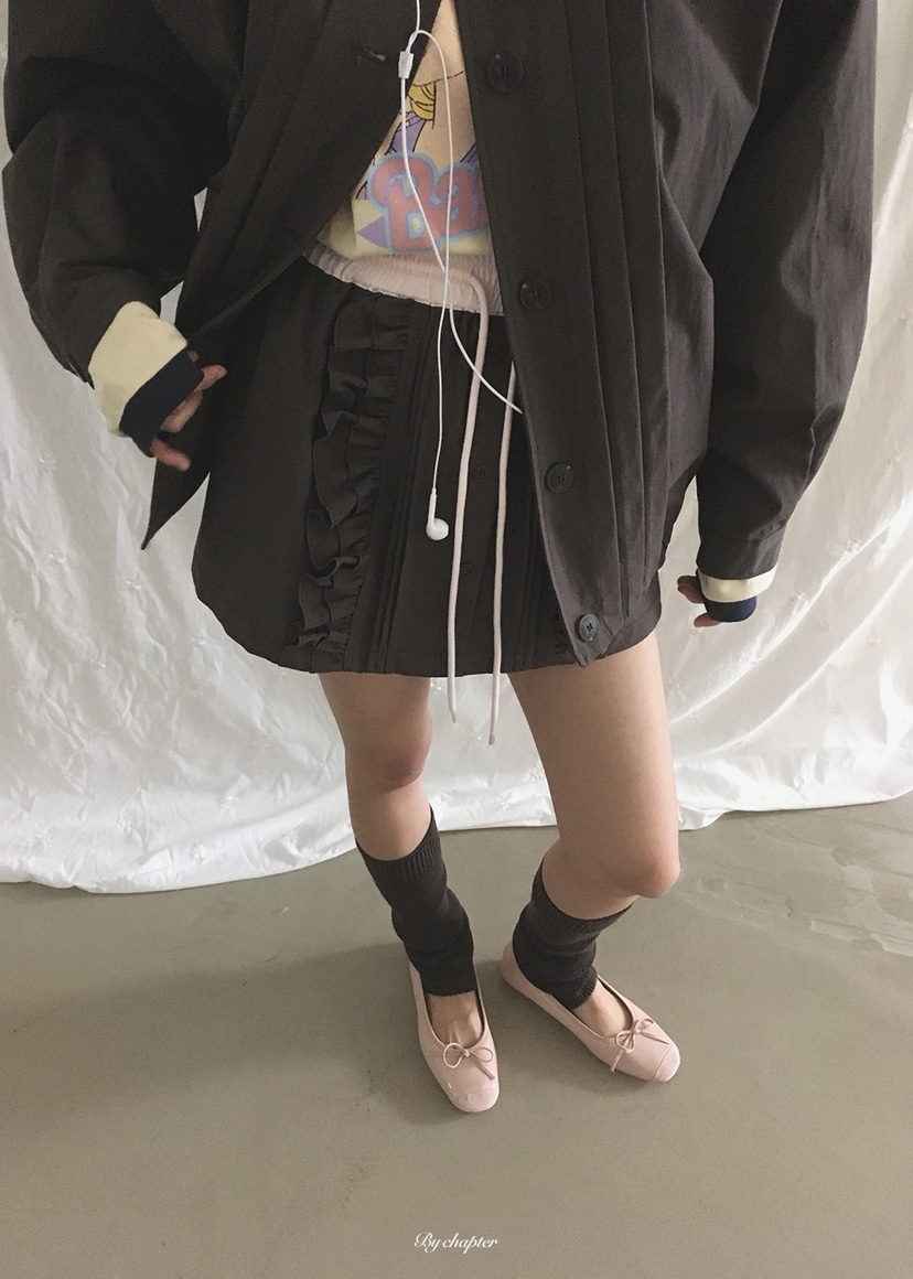 BY CHAPTER東大門代購女裝新品熱賣時尚推薦人氣短裙棉布BY Chapter短裙圖色3