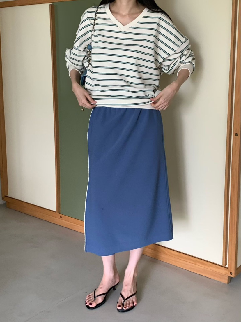 PRIVIE/H/LOW GAUGE東大門代購女裝新品時尚衛衣條紋運動PRIVIE/H/LOW GAUGE衛衣圖色2