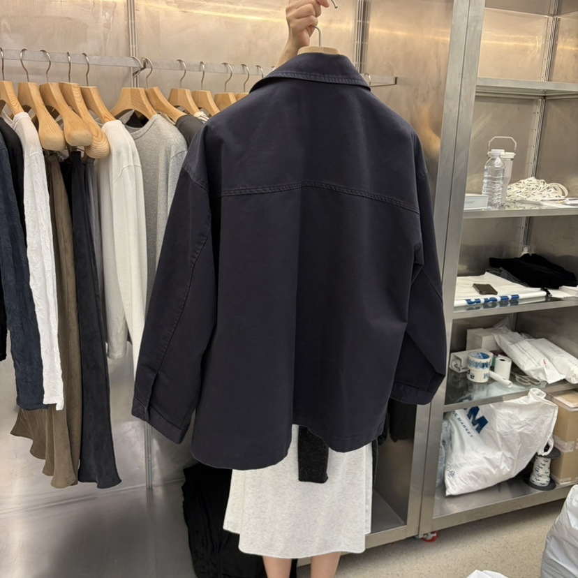 ESSENCE東大門實拍女裝新款人氣休閑時尚真品夾克口袋棉質ESSENCE夾克