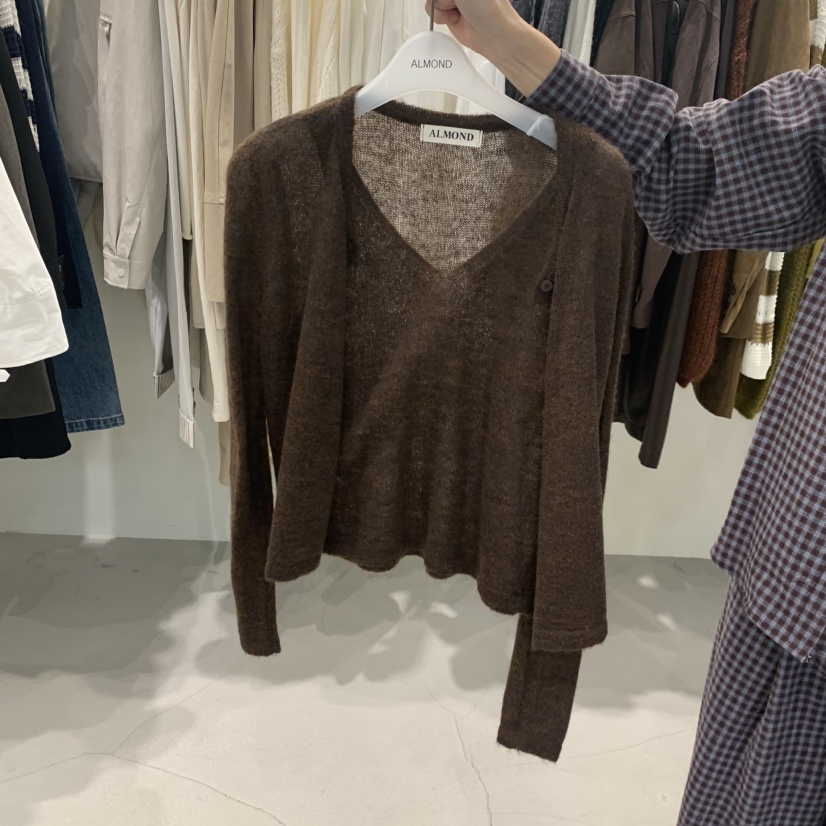 ALMOND東大門代購女士新品真品熱賣休閑推薦針織衫假兩件ALMOND針織衫圖色2