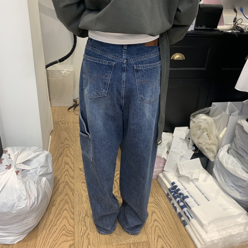 RIVEROOM東大門代購女裝新品人氣熱賣時尚真品休閑牛仔褲RIVEROOM牛仔褲