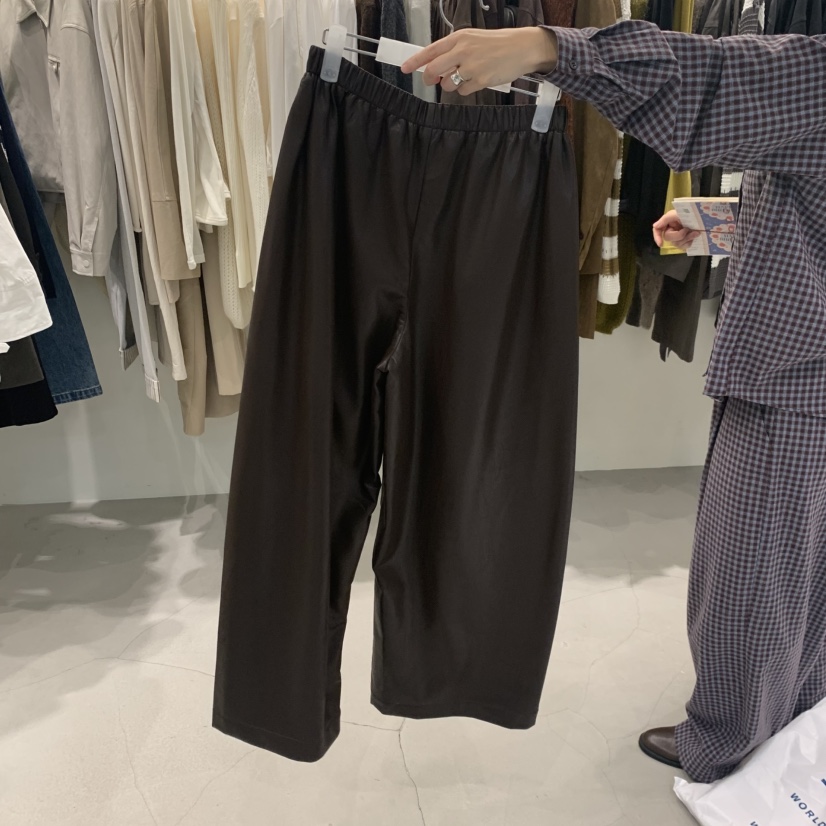 ALMOND韓國直郵女士新品真品熱賣休閑時尚推薦休閑褲皮褲ALMOND休閑褲