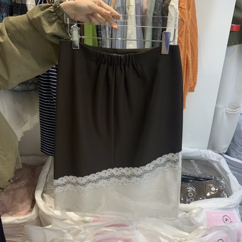 RIVEROOM韓國代購女士新款真品時尚休閑熱賣半身裙中短裙RIVEROOM半身裙/中短裙