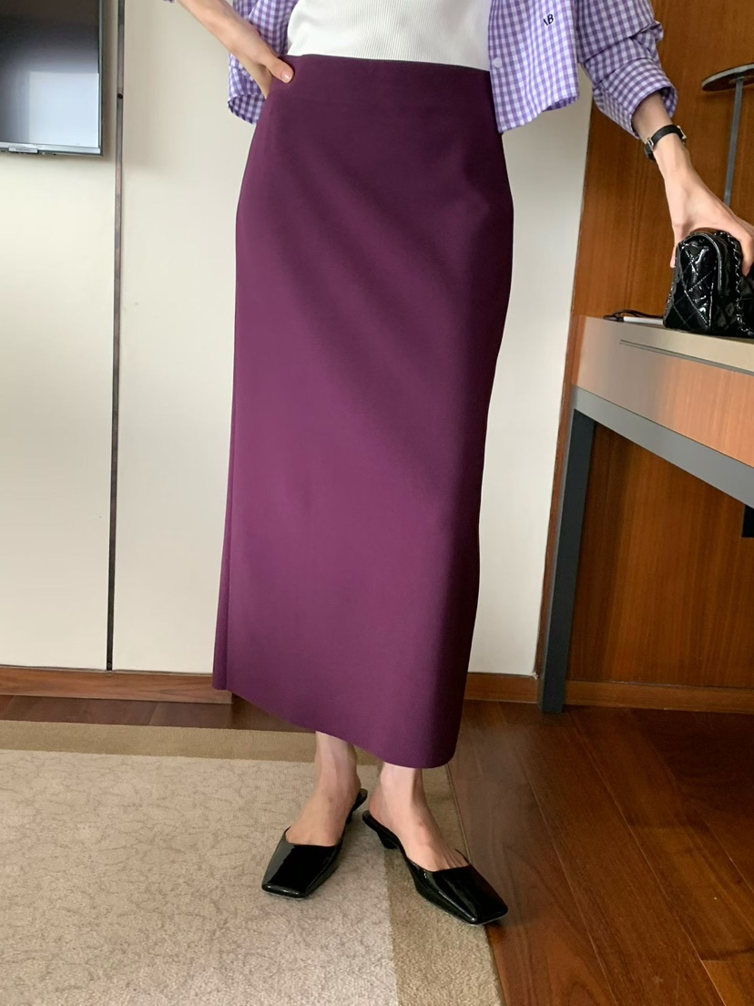PRIVIE/H/LOW GAUGE東大門實拍女士新款熱賣推薦時尚長裙PRIVIE/H/LOW GAUGE長裙圖色4紫色