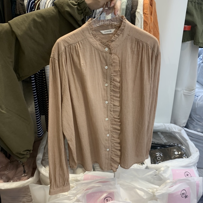 RIVEROOM東大門代購女士新款熱賣真品推薦人氣襯衫蕾絲衫RIVEROOM襯衫/蕾絲衫圖色2