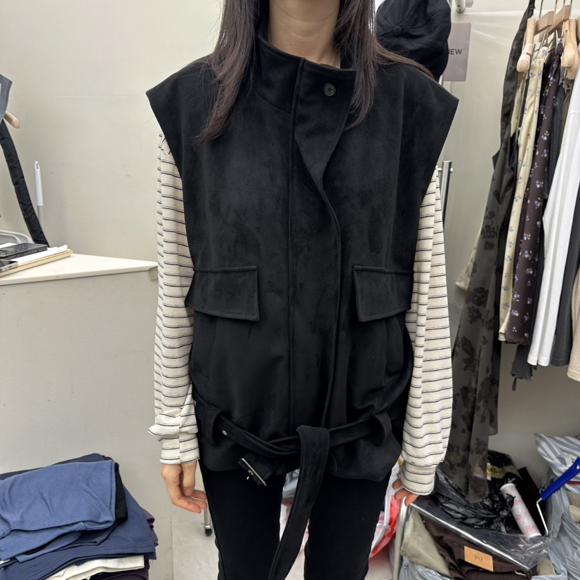 I MFACT韓國直郵女裝新品真品推薦休閑時尚人氣馬甲麂皮I MFACT馬甲圖色2