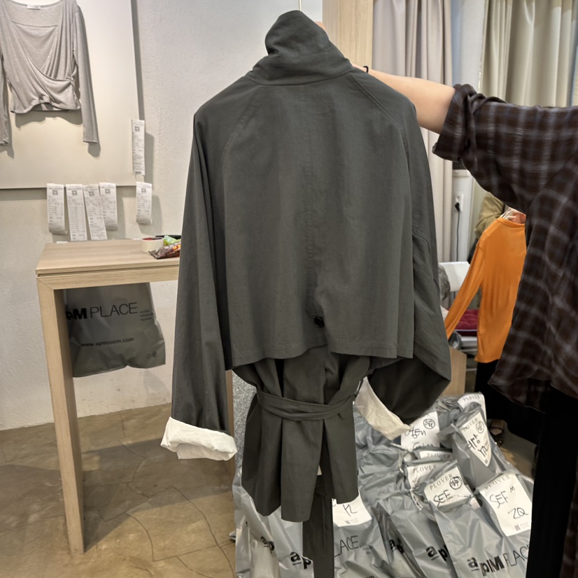 PLOVER東大門實拍女士新品推薦熱賣休閑時尚人氣夾克含腰帶PLO_VER夾克