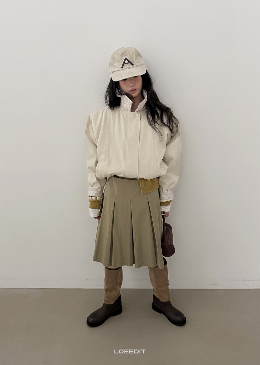LOEEDIT韓國代購女士新品推薦熱賣半身裙中短裙裹身裙褶裥LOEEDIT半身裙/中短裙