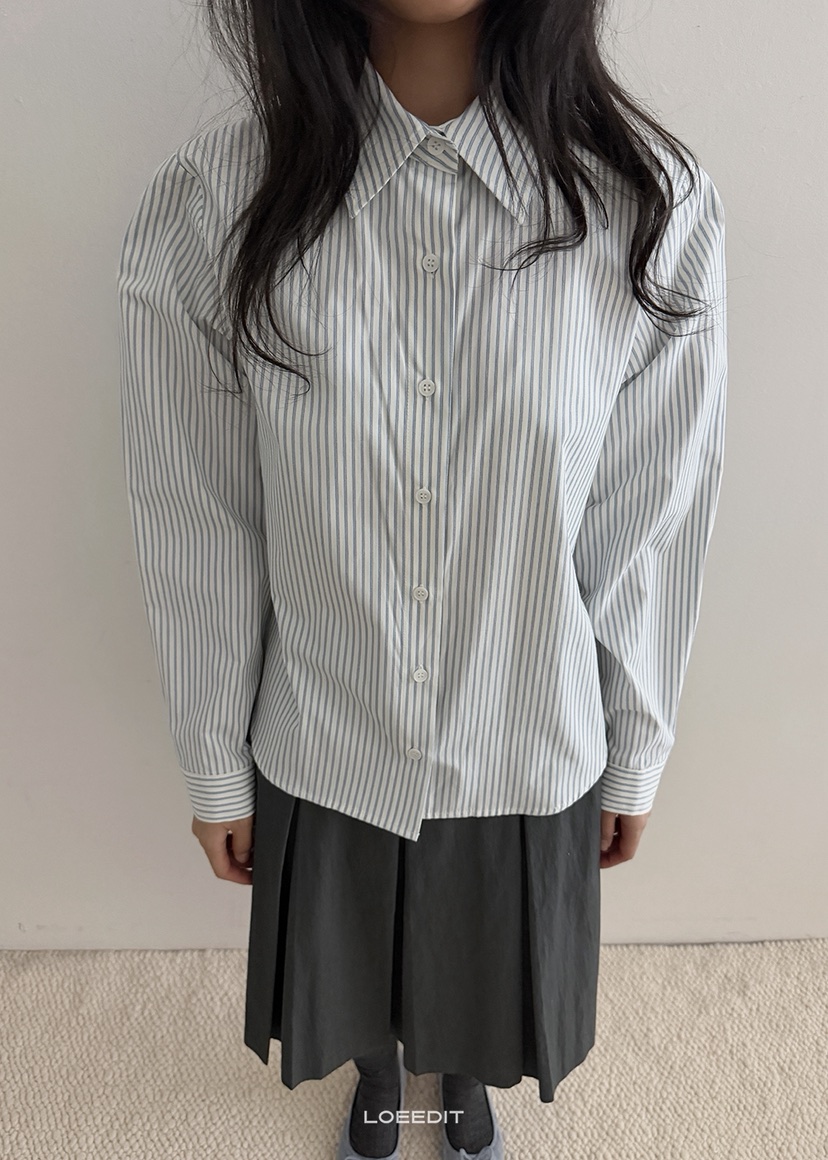 LOEEDIT東大門代購女士新款時尚熱賣人氣真品推薦襯衫蕾絲衫LOEEDIT襯衫/蕾絲衫圖色1藍色