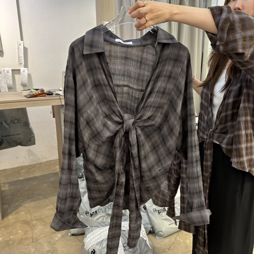 PLOVER韓國代購女裝新款熱賣休閑時尚推薦真品襯衫蕾絲衫PLO_VER襯衫/蕾絲衫圖色1