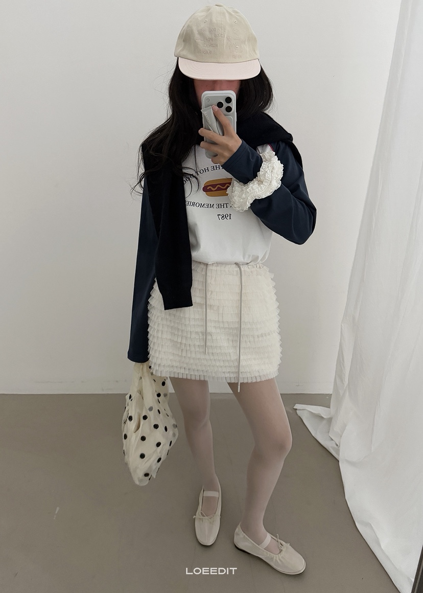 LOEEDIT東大門直郵女裝新品休閑熱賣推薦人氣真品短裙多層LOEEDIT短裙