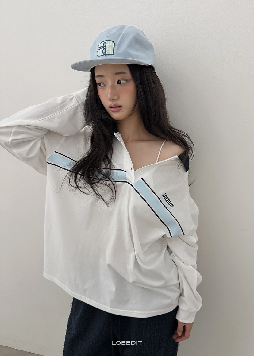 LOEEDIT韓國代購女士新品真品推薦熱賣時尚人氣休閑長袖T恤LOEEDIT長袖T恤