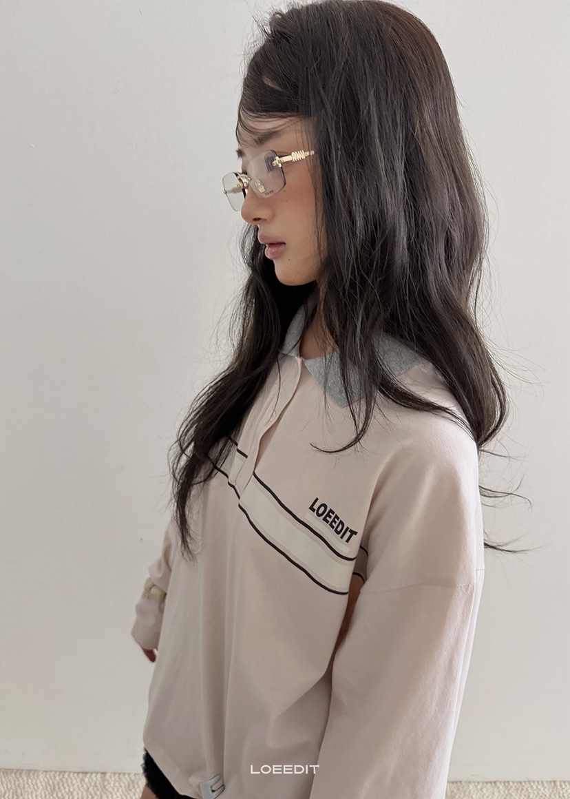LOEEDIT韓國代購女士新品真品推薦熱賣時尚人氣休閑長袖T恤LOEEDIT長袖T恤