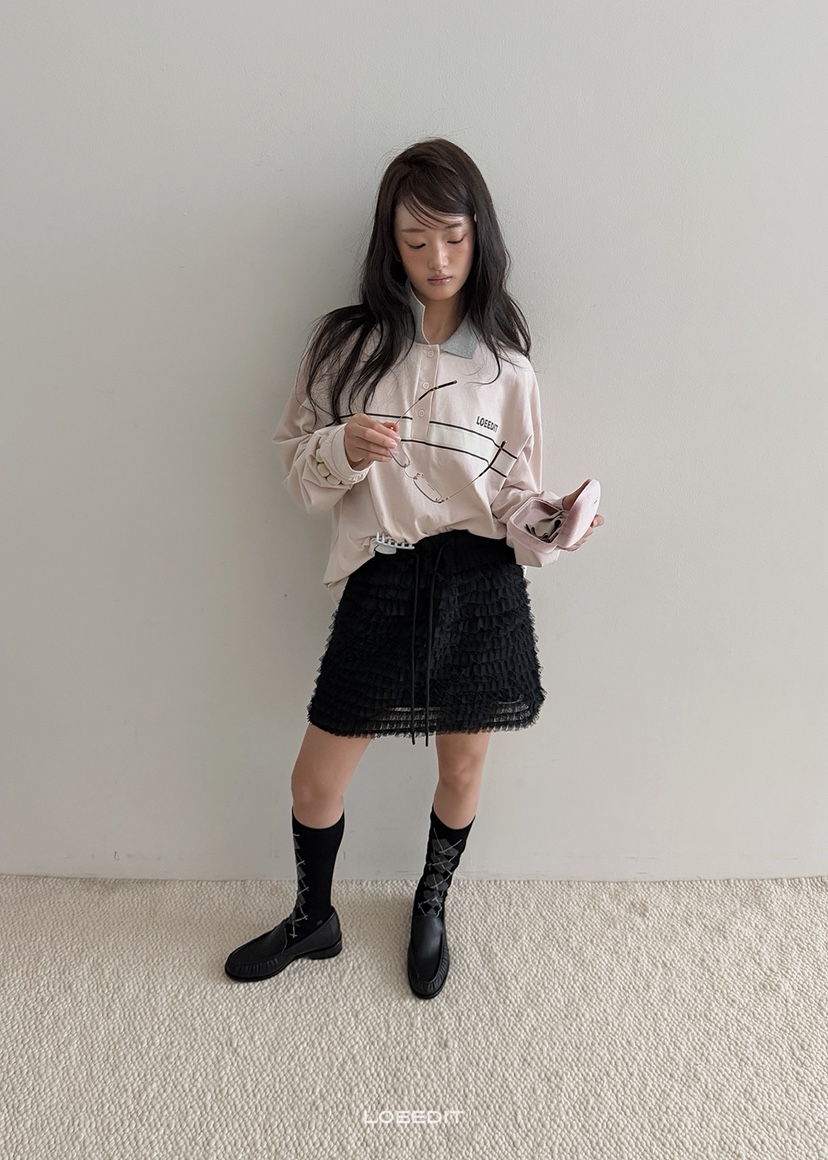 LOEEDIT韓國代購女士新品真品推薦熱賣時尚人氣休閑長袖T恤LOEEDIT長袖T恤