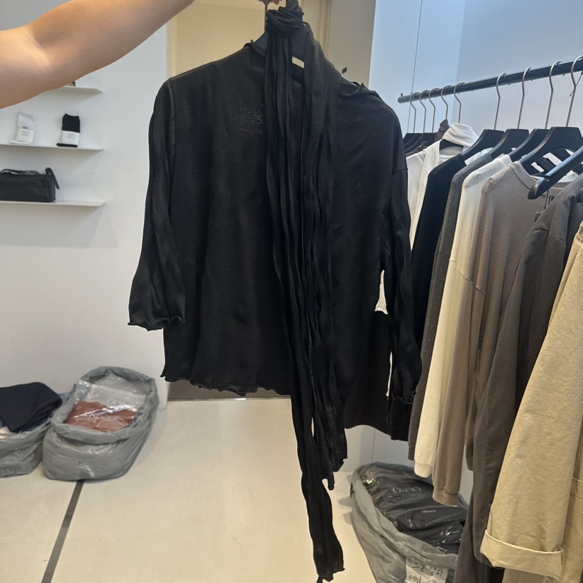 OSOO韓國代購女裝新品推薦時尚真品休閑人氣熱賣T恤含圍巾OSOOT恤圖色2