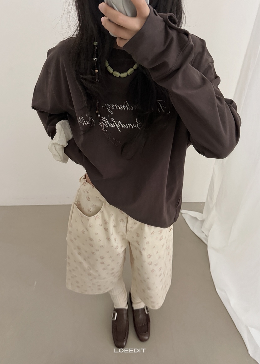 LOEEDIT東大門代購女裝新品推薦真品休閑人氣熱賣長袖T恤LOEEDIT長袖T恤