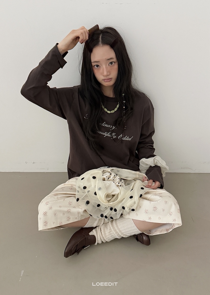 LOEEDIT東大門代購女裝新品推薦真品休閑人氣熱賣長袖T恤LOEEDIT長袖T恤