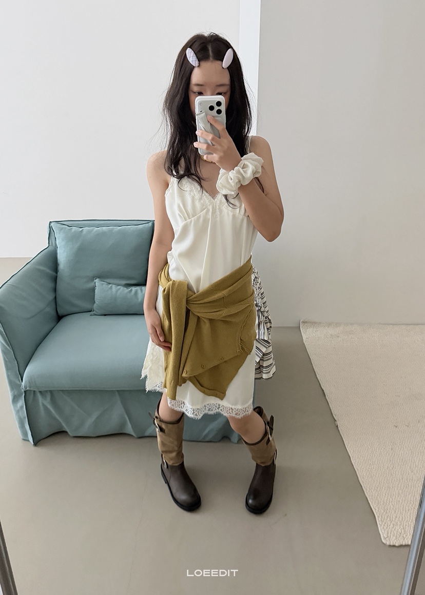 LOEEDIT韓國直郵女士新款熱賣時尚真品連衣裙不含內搭屁簾LOEEDIT連衣裙