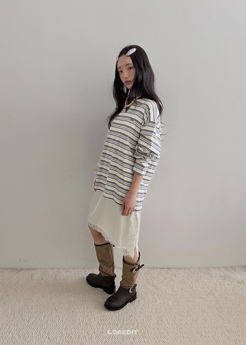 LOEEDIT韓國直郵女士新款熱賣時尚真品連衣裙不含內搭屁簾LOEEDIT連衣裙