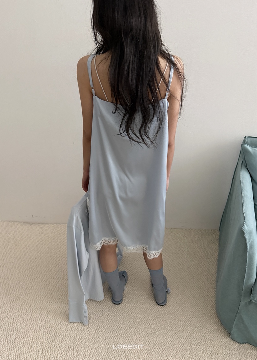 LOEEDIT韓國直郵女士新款熱賣時尚真品連衣裙不含內搭屁簾LOEEDIT連衣裙
