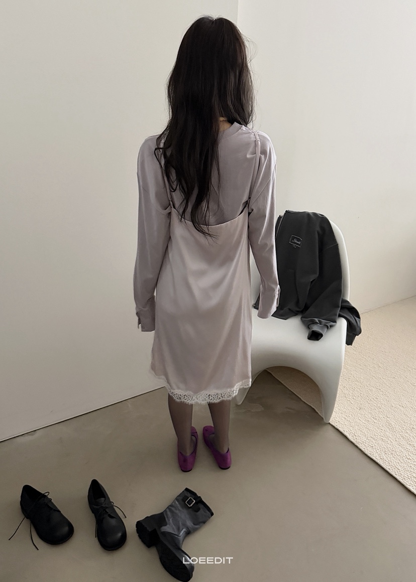 LOEEDIT韓國直郵女士新款熱賣時尚真品連衣裙不含內搭屁簾LOEEDIT連衣裙