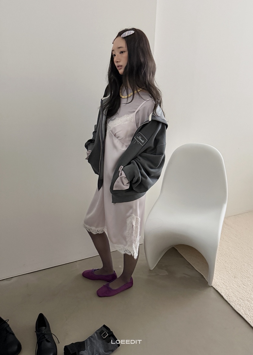 LOEEDIT韓國直郵女士新款熱賣時尚真品連衣裙不含內搭屁簾LOEEDIT連衣裙