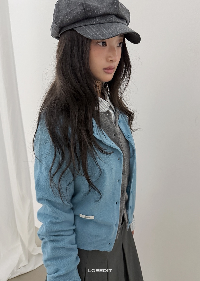 LOEEDIT韓國代購女裝新品人氣時尚休閑真品推薦針織衫開衫LOEEDIT針織衫