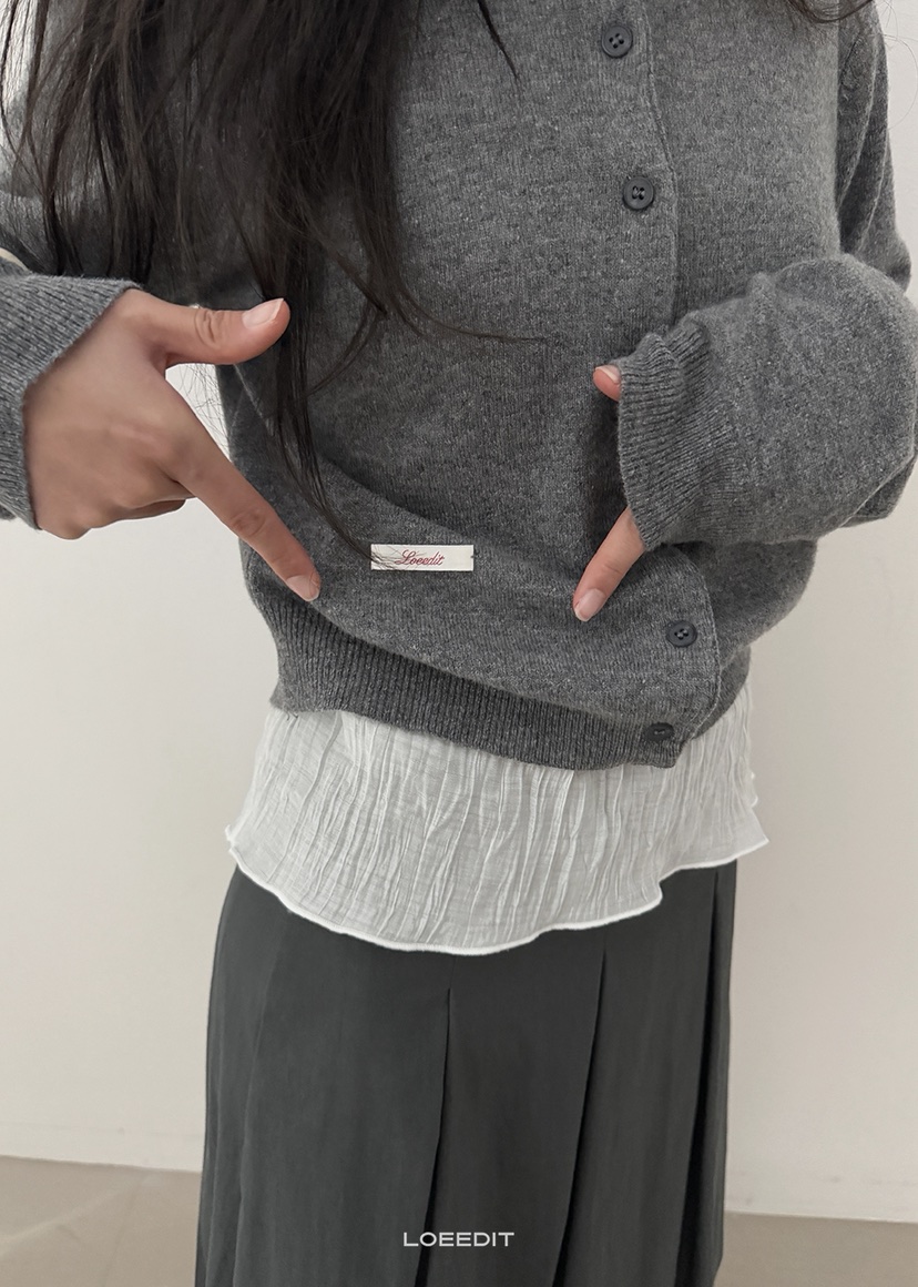 LOEEDIT韓國代購女裝新品人氣時尚休閑真品推薦針織衫開衫LOEEDIT針織衫