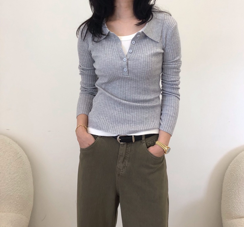 GLAD SOME韓國代購女裝新款推薦休閑人氣熱賣針織衫羅紋GLAD SOME針織衫